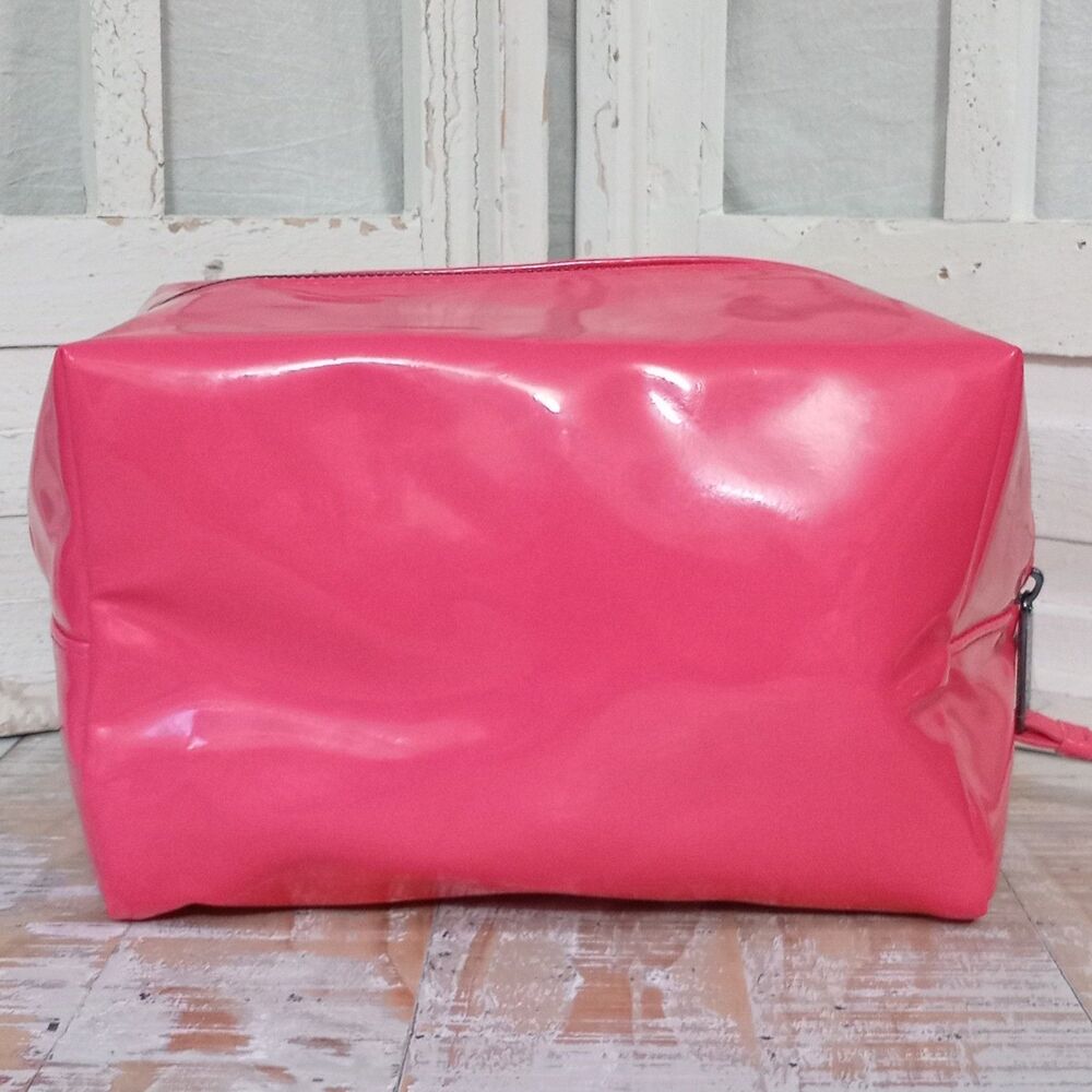 Versace Pink Patent Make Up Toiletries Case Travel Beach Resort Clutch Wristlet - Picture 4 of 9